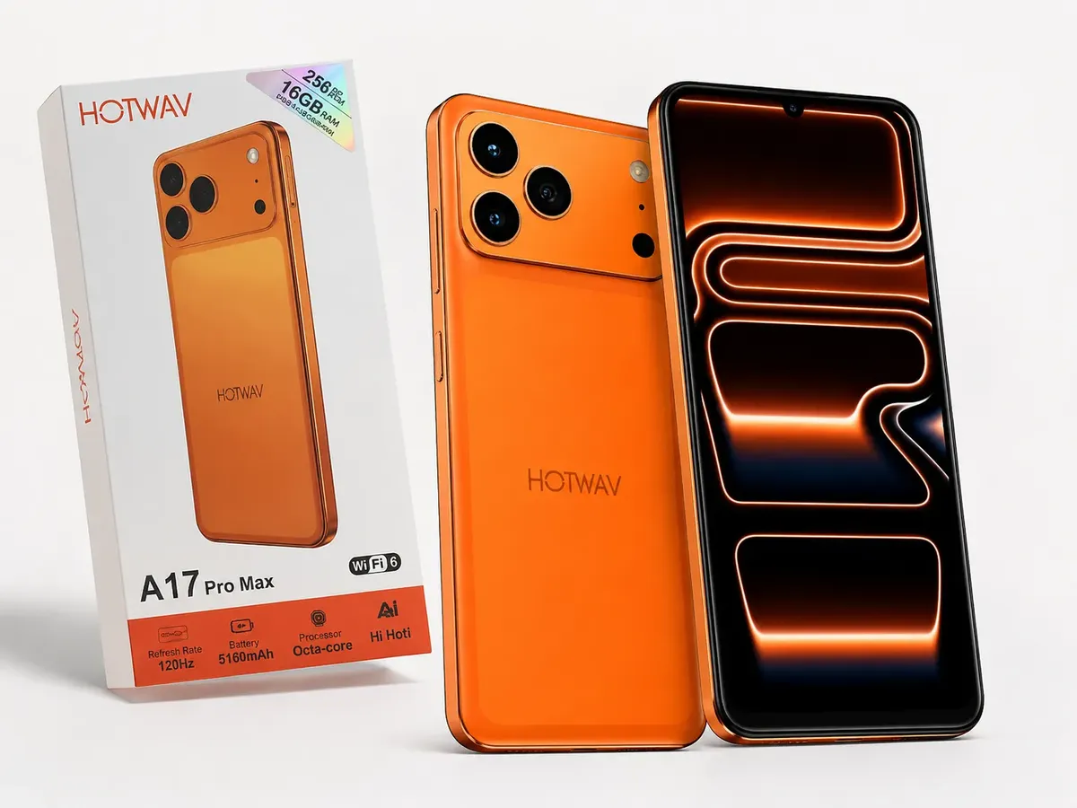 Hotwav A17 Pro Max 256GB 16GB RAM (4GB+12GB) Laranja