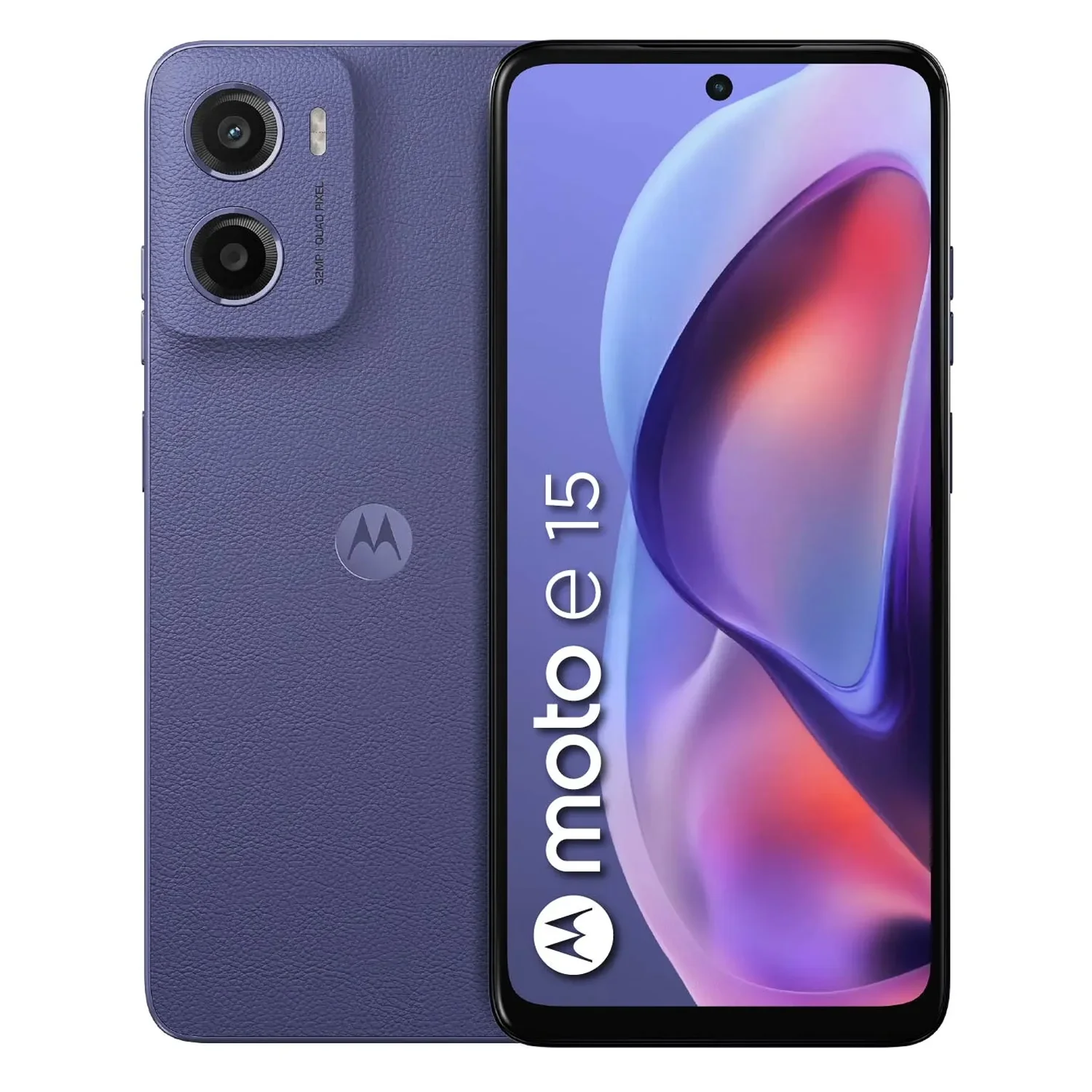Smartphone Motorola Moto E15 64GB 2GB RAM XT-2523-8 Dual SIM Tela 6.67" - Roxo